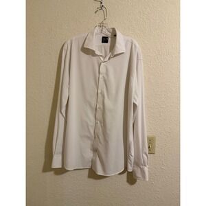 Johnnie-O Performance Shirt Mens XL White Long Sleeve Bamboo Stretch Button Down